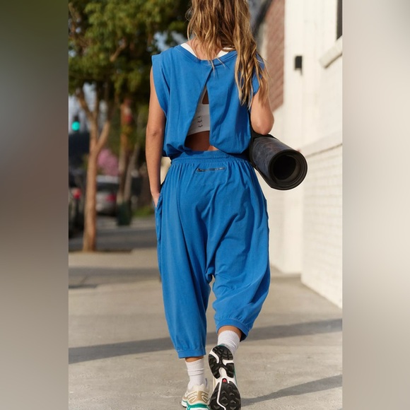 Free People Hot Shot Harem Onesie💙🦋 - Picture 2 of 5